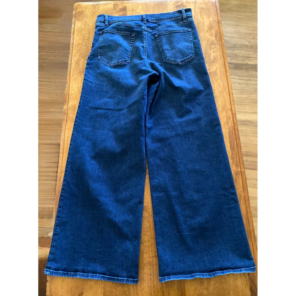 FRAME Le Slim Palazzo Jeans Trick Wash High Rise Wide Leg Denim Size 32 - Picture 7 of 15